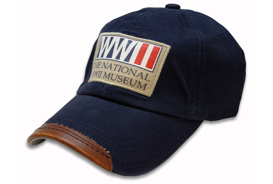 The National WWII Museum Logo Cap with Leather Bill