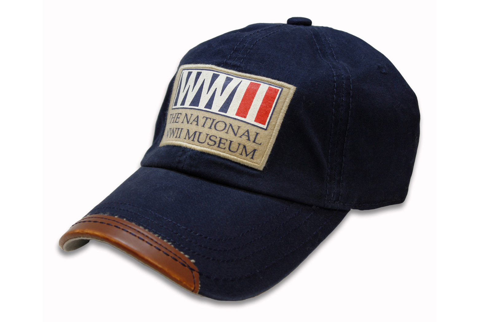 The National WWII Museum Logo Leather Bill Cap