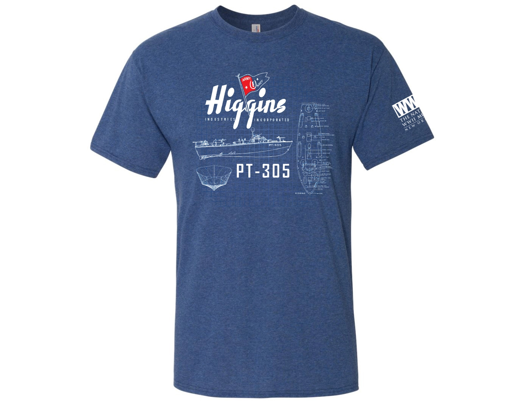 PT-305 Blueprint Navy Blue Triblend T-Shirt