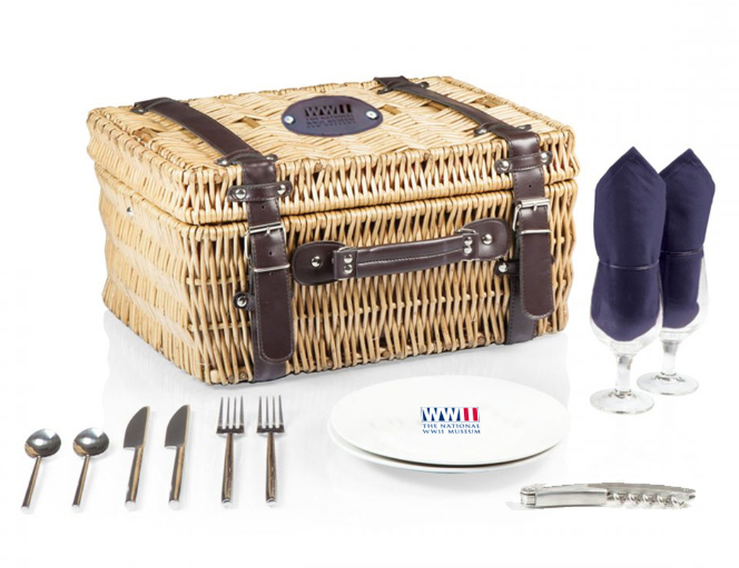 The National WWII Museum Logo Picnic Basket Set